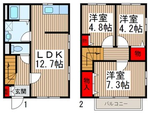 エクセルⅠの物件間取画像